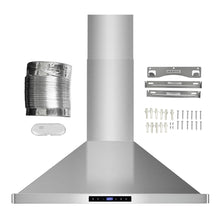 COSMO COS-63175S 30 in. Vista Collection 380 CFM Ducted Wall Mount Range Hood, Touch Controls, LED Lights, Stainless Steel