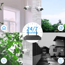 [Wireless Pro, 100ft Range] Hiseeu Wireless Security Camera System, Expandable 16CH 4K NVR, 4Pcs 3MP Night Vision WiFi Cameras Home Surveillance Outdoor, Motion Detection, 1TB HDD, One-Way Audio