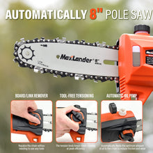 Pole Saw 8-Inch Cordless Pole Saws for Tree Trimming, 15-Feet MAX Reach Electric Pole Saw, 16ft/s Cutting Speed Auto Oiling Multi-Angle Pole Chainsaw with 20V 2.0Ah Battery & Charger