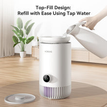 xCREAS Humidifier and Air Purifier in One, 2 in 1 Evaporative Humidifier and HEPA Air Purifier Combo for Bedroom, 0.8 Gal Water Tank Top Fill, 23dB Quite Mist-Free