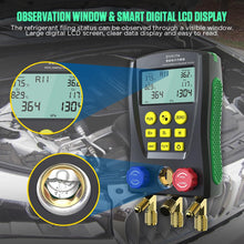 HVAC Gauges Digital Manifold Gauge Set HVAC Dual Pressure&Temp Test 89 Refrigerant Gauges Digital R22/R134A/R410A Refrigerant Recharge Kit 3.5