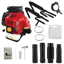 Leaf Blower, Gas Blower, Gas Leaf Blower for Lawn Care, 2-Stroke Engine 900CFM Air Volume 2.3L Tank Leaf Blower 80CC Gas Powered Backpack Snow Blower (Red)