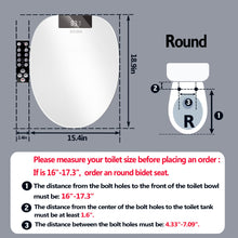 XCQQ Bidet Toilet Seat Round, Unlimited Warm Water, Heated Toilet Seat, Warm Air Dryer, Rear and Feminine Washing, Soft Closed Toilet Lid, Night Light, Smart Toilet Seat with Bidet Requires Outlet