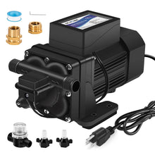 DC HOUSE Brushless 110V Water Pressure Transfer Pump Continuous Duty 6.0 GPM 55 PSI Self Priming On Demand Electric Water Diaphragm Pump 110 Volt AC for Home Garden Irrigation Rain Barrel Pool