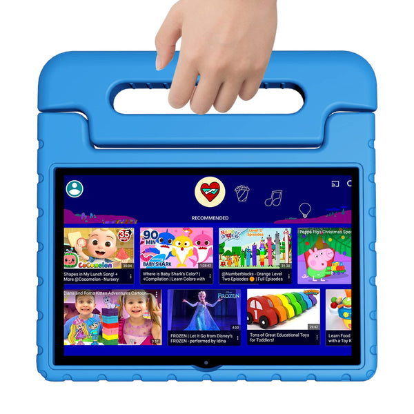 VNEIMQN Tablet for Kids, 10 Inch Kids Tablet Android 13, 4GB+64GB, Octa-Core, WiFi 6, Big Battery, Google Kids Space, Parental Control 1280 * 800 HD Display Blue