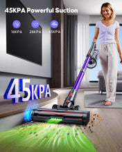 Cordless Vacuum Cleaner, 550W 45KPA 60Mins Cordless Stick Vacuum Cleaner with Rechargeable Battery, Anti-tangle Brush, Build-in Aromatherapy, Handheld Vacuum Cleaners for Home /Pet Hair/Carpets/Floors