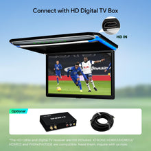 XTRONS® 17.3 Inch 16:9 Ultra-Thin FHD Digital TFT Screen 1080P Video Car Overhead Player Roof Mounted Monitor HDMI Port 1920 * 1080 Full High Definition (Built in Speaker)