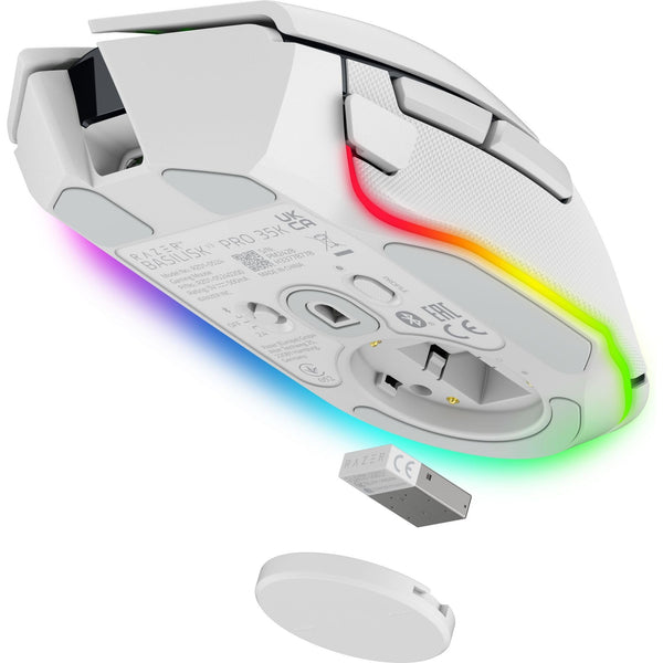 Razer Basilisk V3 Pro 35K Wireless Gaming Mouse: HyperScroll Tilt Wheel - 35K DPI Optical Sensor Gen 2-13 Customizable Controls - Chroma RGB - Optical Switches Gen 3 - Up to 140 Hr Battery - White