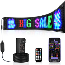 KJOY Large Bright LED Sign,37''x8'' Flexible 12V Multi Ttask Loop Playback LED Store Sign, Bluetooth App Control Custom Text Pattern Animation Scrolling LED Sign Programmable for Store Hotel School