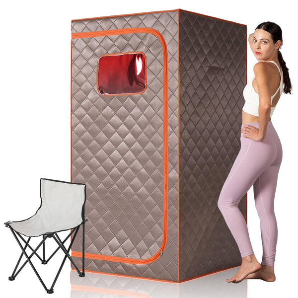 TaTalife Portable Infrared Sauna, Full Size Far Infrared Sauna, Full Body Personal Home Sauna, Separate Heating Foot Pad and Reinforced Sauna Chair Home Saunas for Relaxation Detox