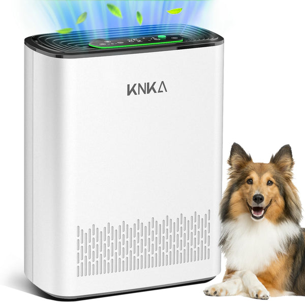 KNKA Air Purifiers for Home Large Room Bedroom Up to 2325 Ft², Washable Filters, Air Quality Monitor, Turbo Mode, Auto & Sleep Modes, HEPA Air Cleaner for Smoke, Dust, Pet Hair, Pollen (APH3000)