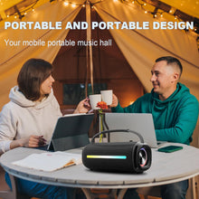 LENOLL Portable Intelligent Wireless Speaker, Dual Speakers, Powerful Sound and Deep Bass, Support U Disk/TF Card, Waterproof Bluetooth Speakers for Outdoor,Party,Home,Beach,Camping. Camouflage