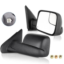 ECCPP Towing Mirrors fit 02-08 for Dodge for Ram 1500 03-09 for Dodge for Ram 2500 3500 Pickup Truck Power Heated Tow Folding Side View Black Mirror Pair Set Right Passenger and Left Driver Side