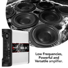 Taramps Bass 3k 1 Channel of 1 Ohm 3000 watts RMS Class D Amplifier Mono Subsonic Filter Low Pass Car Audio 14.4 VDC Highest Technology, Monoblock White Amplifier High Technology Max Power Amp