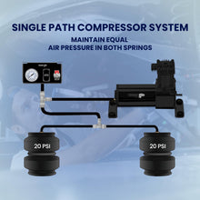 TORQUE Onboard On Board Air Compressor system for Air bags Suspension Kits, Airbag Air Bag Air lift compressor kit, Universal Single Path System with Analog Gauge (Replaces Firestone 2097) (TR2097AS)