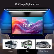 XTRONS® 17.3 Inch 16:9 Ultra-Thin FHD Digital TFT Screen 1080P Video Car Overhead Player Roof Mounted Monitor HDMI Port 1920 * 1080 Full High Definition (Built in Speaker)