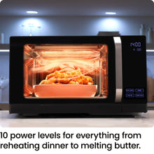 Chefman MicroCrisp Countertop Microwave Oven and Convection Oven, with Integrated Crisper, Guided Touchscreen Interface, 10 Power Levels, Mute Function, and Eco Mode, 1800W and 0.8 Cu. Ft. - Black