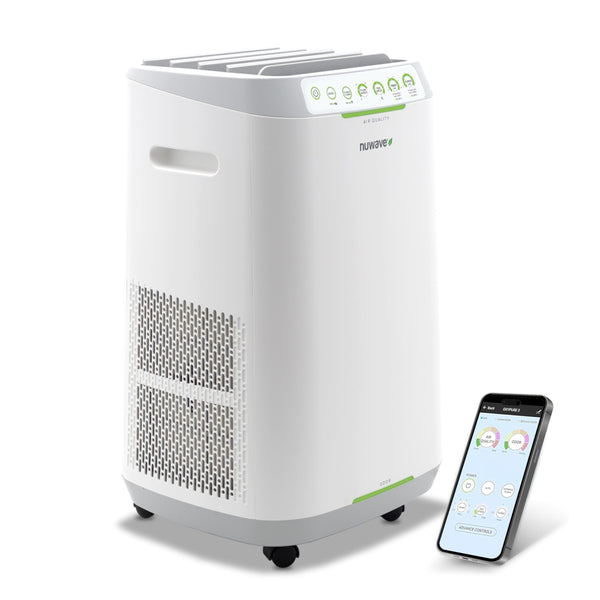 Nuwave Forever Smart Air Purifier for Home, Never Replace Air Filter System, Patented 7-Stage Filtration, Cleans Large Room up to 2,002 Sq Ft, Adjustable Flow Panel, Washable & Reusable Filters