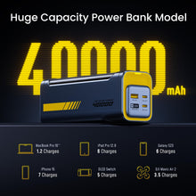 AOHI 140W PD3.1 Laptop Power Bank 40000mAh Fast Charging Station, The Future Starship 2 in 1 Camping Large Portable Charger for MacBook Pro/Air, iPad Pro, iPhone 16 Pro Max,Galaxy,Steam Deck, Grey