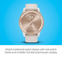 Garmin vívomove Trend, Stylish Hybrid Smartwatch, Long-Lasting Battery Life, Dynamic Watch Hands and Touchscreen Display, Ivory