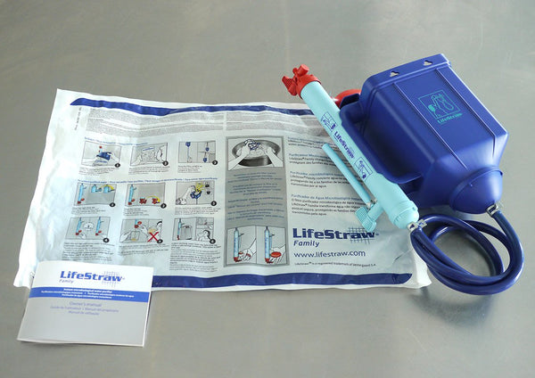 LifeStraw Family 1.0 Portable Gravity Powered Water Purifier for Emergency Preparedness and Camping