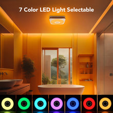 OREiN OL005 Bathroom Fan with Bluetooth Speaker, 110/160 CFM 1.0 Sone Bathroom Exhaust Fan with Light, 40W Bathroom Fan with Light & Remote, 1500lm LED Light 2700K/4000K/6500K & Nightlight, Music Sync