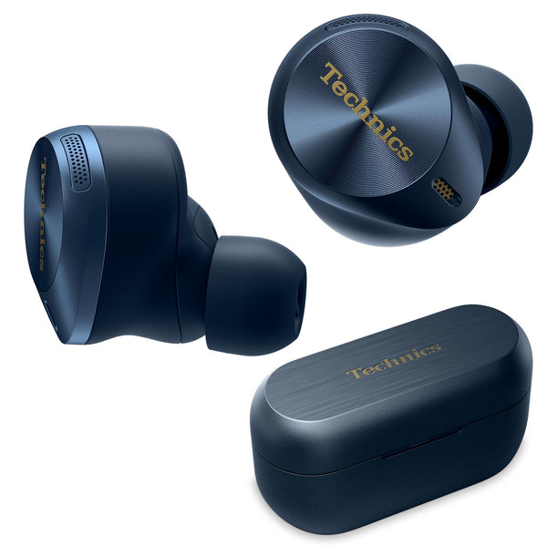 Technics Premium Hi-Fi True Wireless Bluetooth Earbuds with Advanced Noise Cancelling, 3 Device Multipoint Connectivity, Wireless Charging, Hi-Res Audio + Enhanced Calling - EAH-AZ80-A (Midnight Blue)