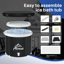 TOREAD Sauna and Cold Plunge XL Combo-Portable 2 Person Lying Steam Sauna for Home, Full Body Lying Sauna Tent with Sauna Chair & XL Ice Bath Tub-112gal Portable Cold Plunge Tub with Carry Bag