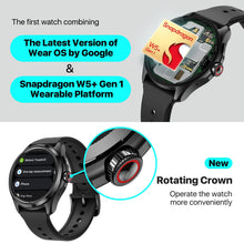 Ticwatch Pro 5 Smartwatch for Men Snapdragon W5+ Gen 1 Wear OS Smart Watch 80 Hrs Long Battery Life Health Fitness Tracking 5ATM Water Resistance GPS Compass Android Only Compatible, Obsidian