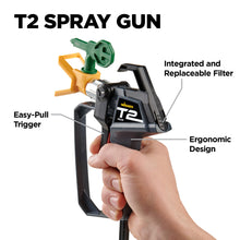 Wagner Spraytech 2467899 Control Pro 130 Paint Sprayer with T2 Gun and Two Tips Included, High Efficiency Airless with Low Overspray, 311 & 515 Tips for Large Projects