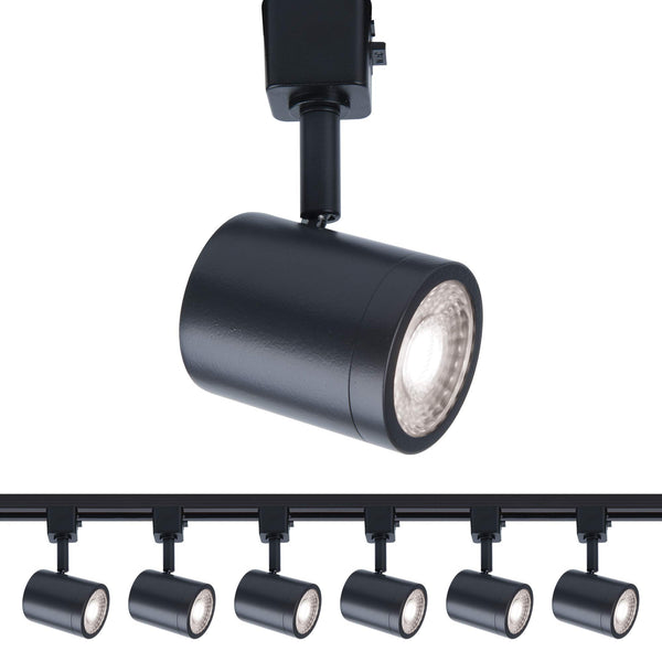 WAC Lighting, Charge LED 10W Line Voltage Track Head 3000K in Black for H Track (Pack of 6)