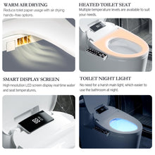 XCQQ Bidet Toilet Seat Elongated, Unlimited Warm Water, Heated Toilet Seat, Warm Air Dryer, Rear and Feminine Washing, Soft Closed Toilet Lid, Night Light, Smart Toilet Seat with Bidet Requires Outlet