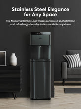 Brio CLBL720SCBLK Moderna Self Cleaning Bottom Load Hot, Cold & Room Water Cooler - New Black Stainless Steel - Tri Temp W/Touch Dispenser Feature