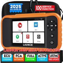 LAUNCH X431 Creader Elite 2.0 FGC OBD2 Scanner,ECU Coding, Bi-Directional Scan Tool for Ford, for GM, for Chrysler,100+ Reset, Full System Diagnose, FCA AUTOAUTH, AUTOVIN, Lifetime Free Update