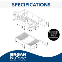 Broan-NuTone PowerHeat Bathroom Exhaust Fan, Heater and LED Light Combination (80 CFM) Non-Lit PowerHeat Bathroom Exhaust Fan and Heater (80 CFM)