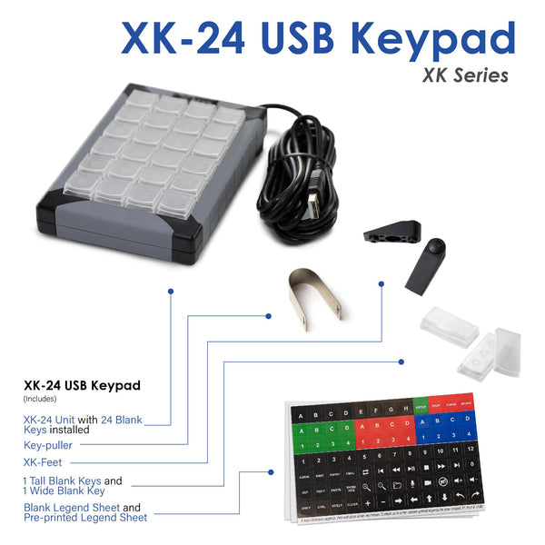 X-keys Programmable Keypads and Keyboards (24 Key, XK-24)