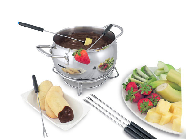 Swissmar Mont Brule 9 Pieces Electric Fondue Set - Perfect Cheese & Chocolate Melting Pot for Dipping - Versatile Fondue Maker & Ideal Gift for Entertaining, Weddings, or Housewarming - 2.1Q / 2L