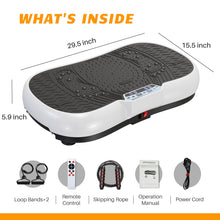 Vibration Plate Exercise Machine with Bluetooth Speaker, 10 Modes Whole Body Shape Vibration Platform Machine with Jump Rope for Weight Loss Fitness, 99 Levels Home Gym Equipment Workout Machine