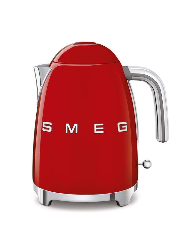 SMEG 50's Retro Style Electric Water Kettle with Automatic Shutoff, Removable Base, and Water Indicator, KLF03RDUS, Red