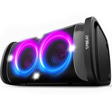 QxbJoy Portable Bluetooth Party Speaker: 160W Peak Powerful Loud Sound Deep Bass Wireless Boombox Large Subwoofer 15 Hours Battery Life Fast Charging with Led Light Show for Outdoor Camping Backyard