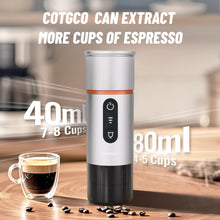 COTGCO Portable Espresso Coffee Maker: 12V Mini Electric Travel Expresso Machine - Automatic Compatible with NS Capsule Machines - for Car Hiking Camping