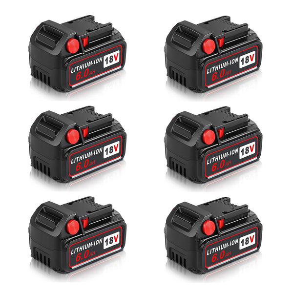 Aoasur 6-Pack 6.0AH M-18 18V Lithium Battery Replacement for Milwaukee M-18 Battery