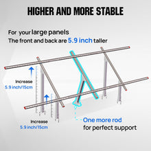 ECO-WORTHY Solar Panel Mounting Brackets System Kit for 5-8 pcs 200W 300W 400W Solar Panels, Ideal for Large - Scale Installations, Camping Sites, Sheds and Farms Ground Mount