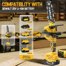 2-in-1 Cordless Pole Saw, 8 Inch Brushless Pole Chainsaws Compatibility with DEWALT 20V MAX Battery, 8 lb Lightweight, Auto Oiling, 14.8 FT MAX Extension Pole Saws for Tree Trimming