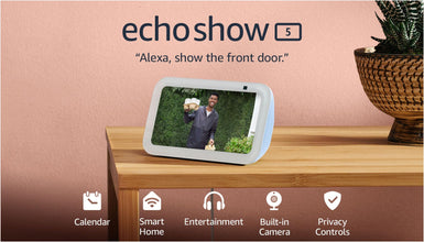 Echo Show 5 with Amazon Basics Smart Color Bulb