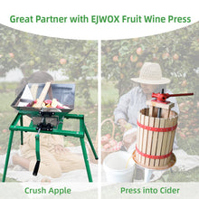 Fruit and Apple Crusher with Stand - 7L Manual Juicer Grinder,Portable Fruit Scratter Pulper for Wine and Cider Pressing(Stainless Steel,1.8 Gallon,Green)