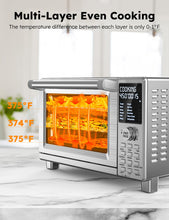 Nuwave Bravo XL Pro Air Fryer Toaster Oven, Improved 100% Super Convection, Quicker & Crispier Results, 100 Presets, Multi-Layer Even Cooking, 50-500F, Smart Probe, PFAS Free, 30QT, Stainless Steel