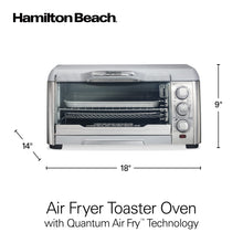 Hamilton Beach Quantum Toaster Oven Air Fryer Combo With Large Capacity, Fits 6 Slices Or 12” Pizza, 5 Functions for Convection, Bake, Broil, Stainless Steel (31350)