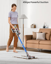 Cordless Vacuum Cleaner, Upgraded 45Kpa/550W Powerful Suction Stick Vacuum with Touch Screen, Max 55Mins Runtime Vacuum Cleaners for Home , Anti-Tangle, Lightweight Vacuum for Pet Hair/Carpet/Floor