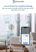 ECOVACS Winbot W1 Pro Window Cleaning Robot, Intelligent Cleaning with Dual Cross Water Spray Technology, Win SLAM 3.0 Path Planning, 2800Pa Suction Power, Edge Detection Technology, App Control,Grey